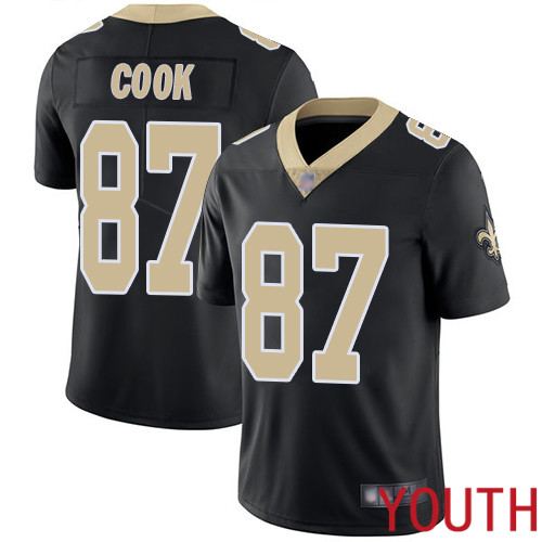 New Orleans Saints Limited Black Youth Jared Cook Home Jersey NFL Football #87 Vapor Untouchable Jersey->youth nfl jersey->Youth Jersey